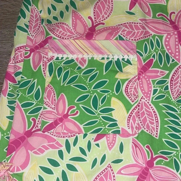 Lily Pulitzer Butterly Palm, Green & Pink Print Dress size 6 - Picture 6 of 13